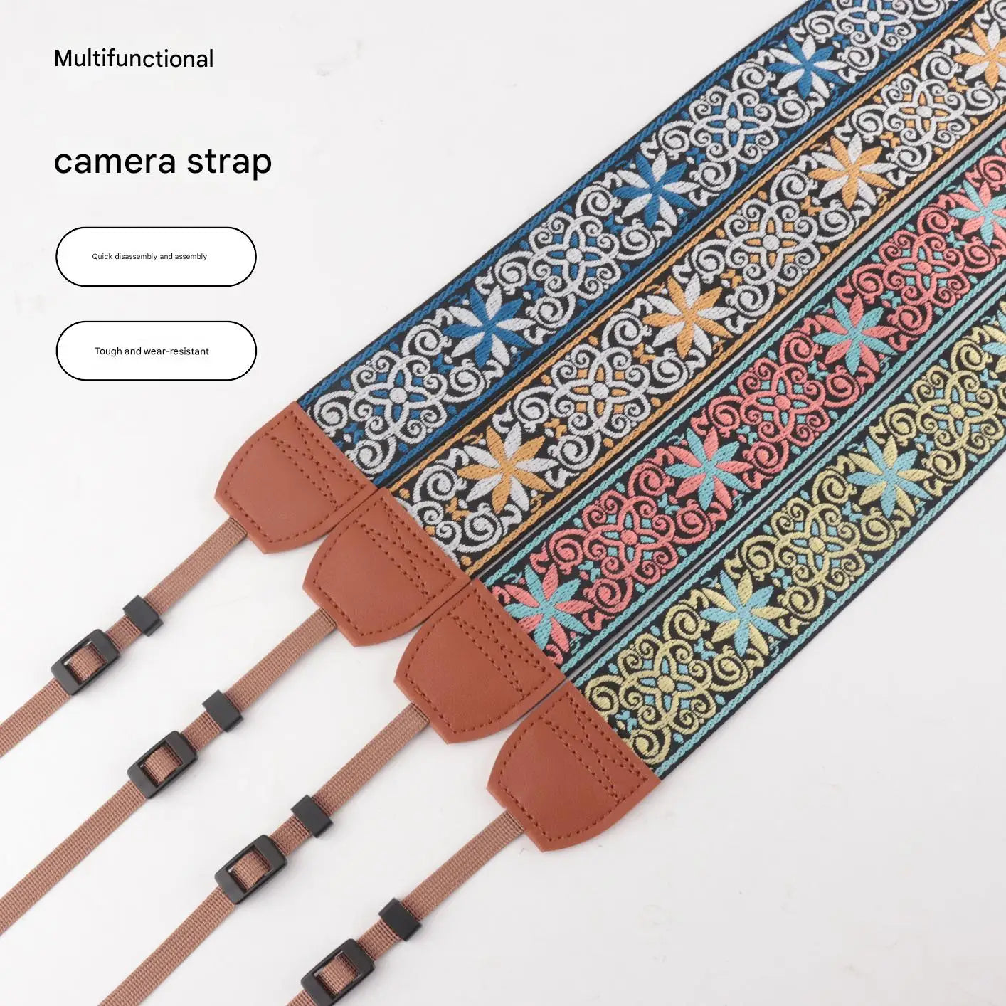 Adjustable DSLR Shoulder Neck Camera Strap with Exquisite Shading Pattern Personalized Fashionable Belt Design