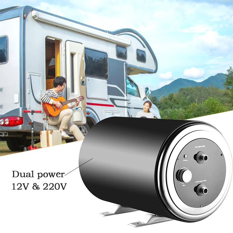 Camping Shower Caravan Boiler 12 Volt Car 12v Electric Water Heater With Knob Control 10L