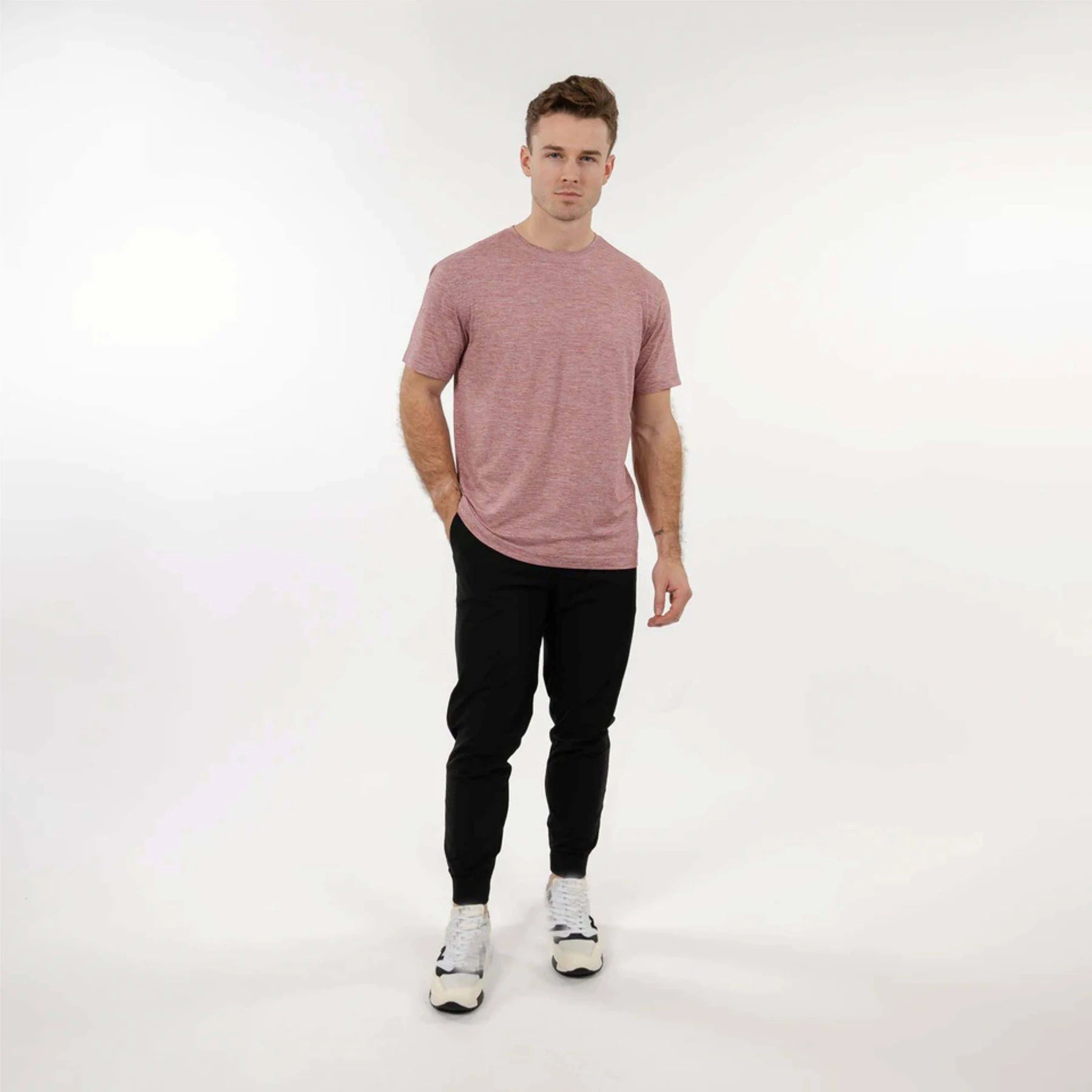 Men's Trendy Performance Tee-High Quality 100% Cotton Short Sleeve T-Shirt Comfortable for Gym & Running Workouts Loose Fit