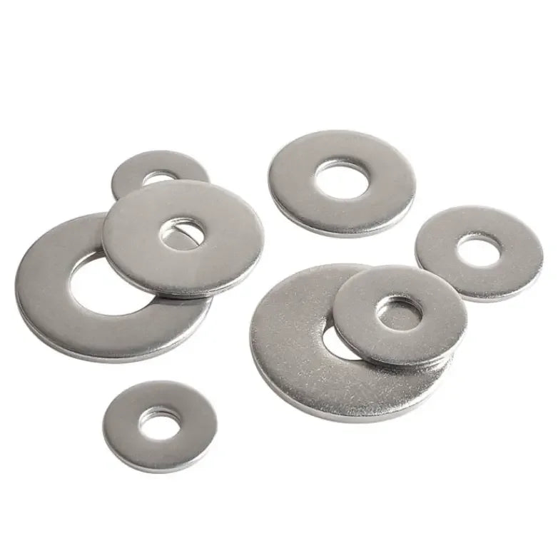 Factory Wholesale  M2-M12 Stainless Steel DIN125  Large Plain Steel Flat Washer  for Hexagon Bolts and Nuts Flat Washer