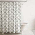 French Country Floral Block Print Bathroom Shower Curtain Fancy Waterproof Shower Curtain