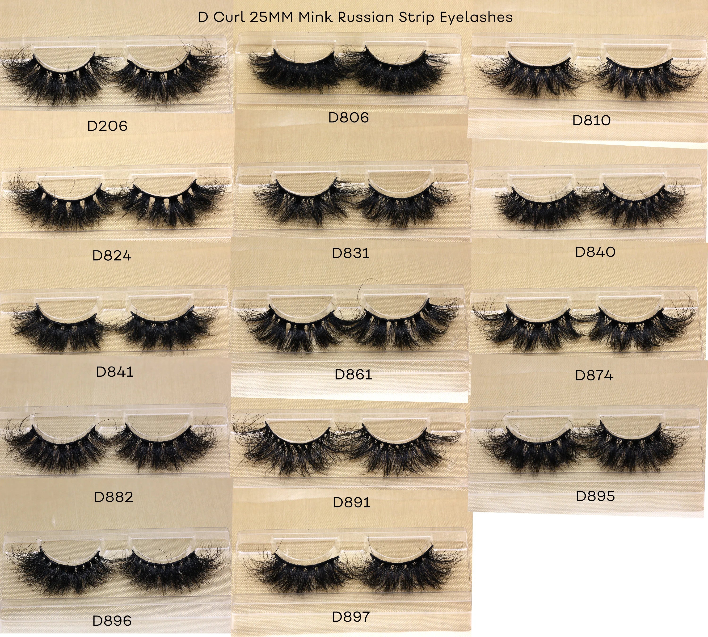 D 896 Handmade Full Strip Luxury Lashes 3d Fluffy False Faux Mink Eyelashes Wholesale Natural Eyelashes With Your Own Brand Box