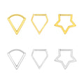 Right Grand ASTM F136 Titanium Triangle Huggie Hoop 16G Simple Geometric Multiple Shapes Septum Nose Clicker Ring