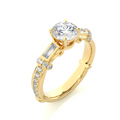 2026 Fine Jewelry Ring Womens 14K Solid Gold Lab Grown Diamond Engagement Wedding Ring with Round Brilliant Cut