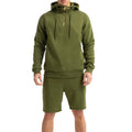 2025 Best Quality Men Hoodies Sets Custom Logo 100 Cotton Sweat Jogger Tracksuits Short Set Men Two Piece Hoodie And Short Sets