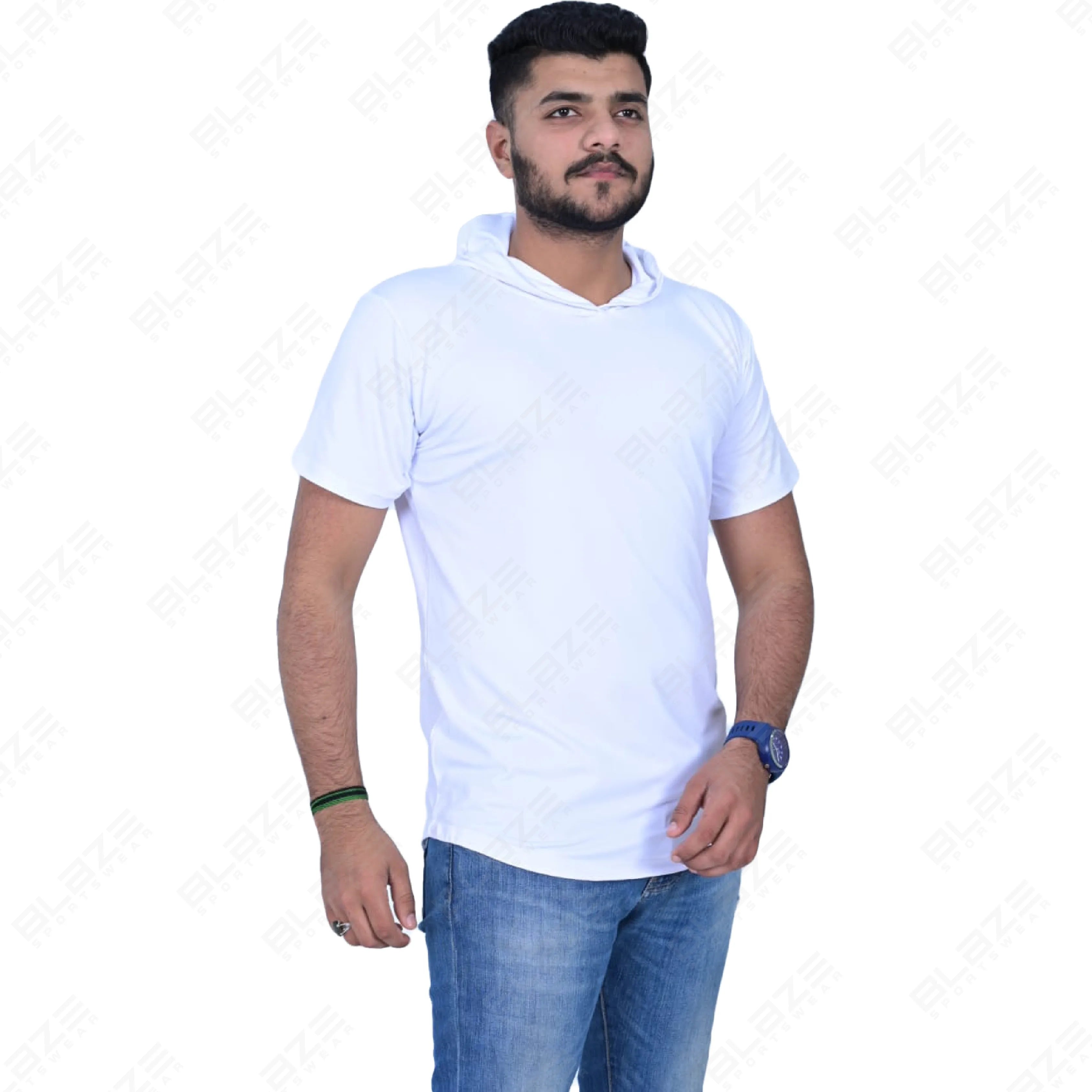 Customized Clothing Manufactures T Shirts OEM White Color Over Size Polyester Sublimation Round Neck Long Sleeve Men's T-shirts