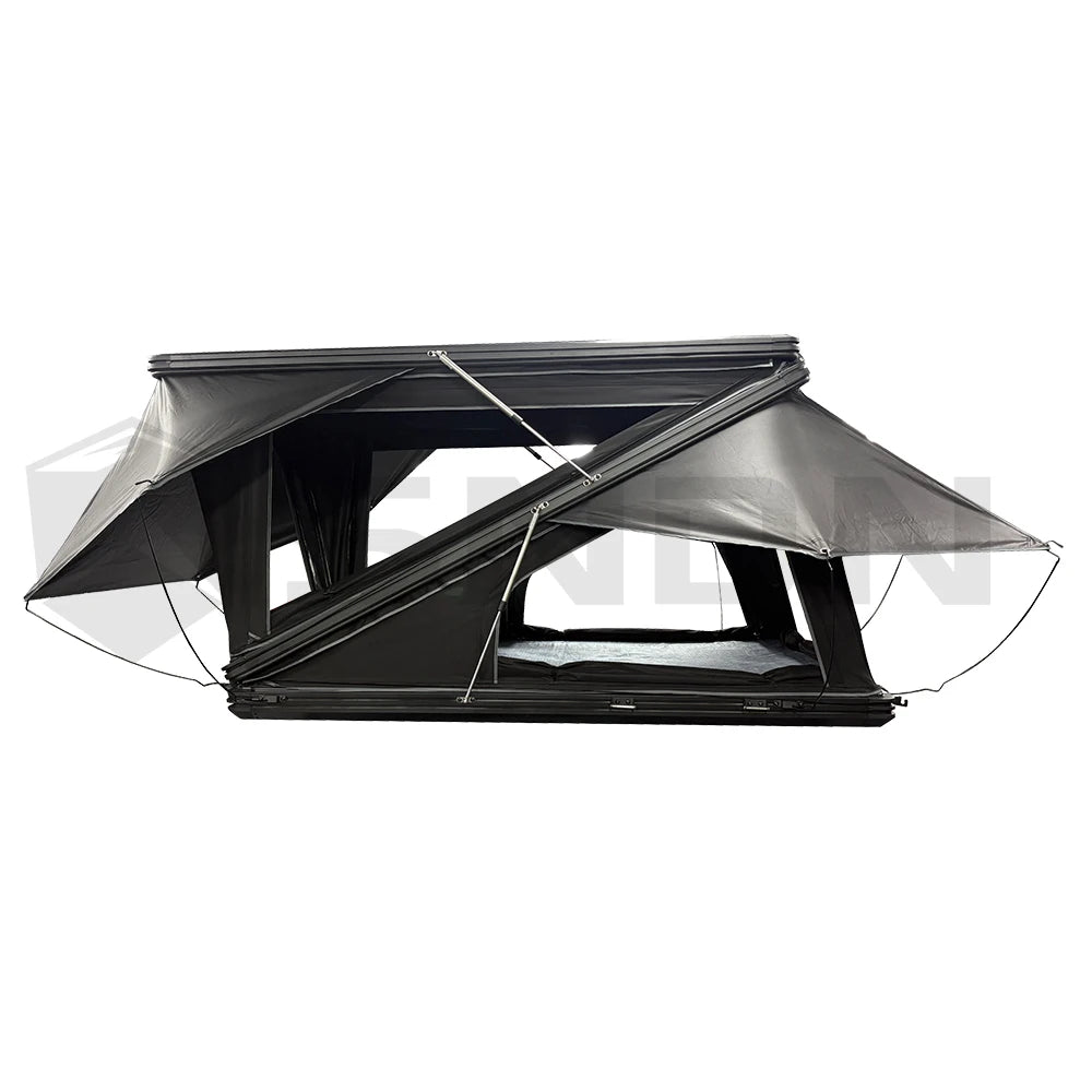 SNDN Factory Manufacture OEM Large Space Z Shape Roof Top Tent Hard Shell Fast Automatic Open Aluminum Rooftop Tent Hard Shell