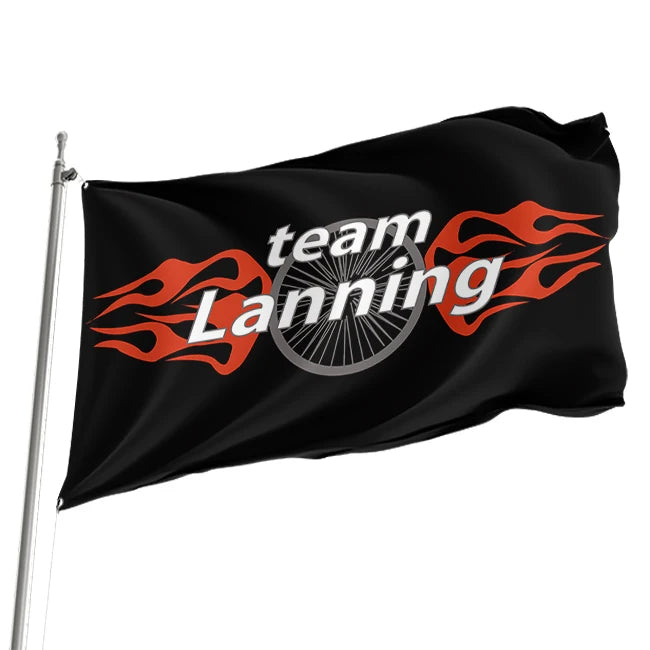 High Quality 3*5ft Custom Racing Team Decorative Flag Double Sided Digital Printing Technique Racing Team Flag