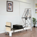 Reformer De Pilates Duradero Con Marco De Aluminio De Media Altura Para Gimnasio En Casa O Estudio De Pilates.
