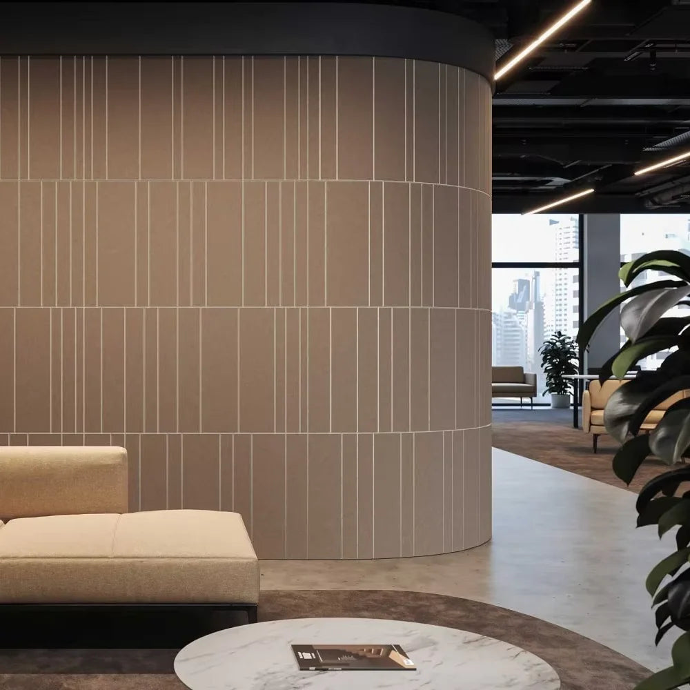 Office Decorative 100% Pet Felt Acoustic Panel Composite with V Grooved