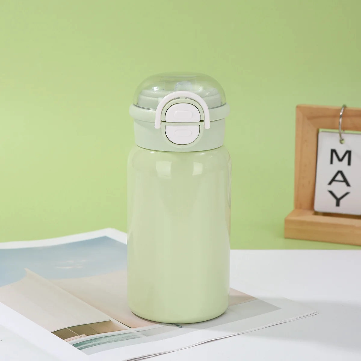 Logo Customizable 500ml Stainless Steel School Kids Water Bottle Leakproof Plastic Spout Cover Cute Water Bottle for Kids