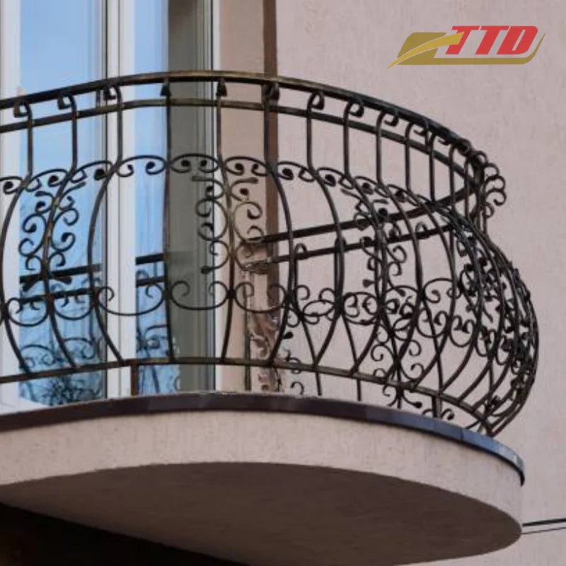 Decorative Wrought Iron Railings for Villa Balconies Living Rooms Scenic Views Modern Design Vietnam Supplier TTD Brand 1 Year