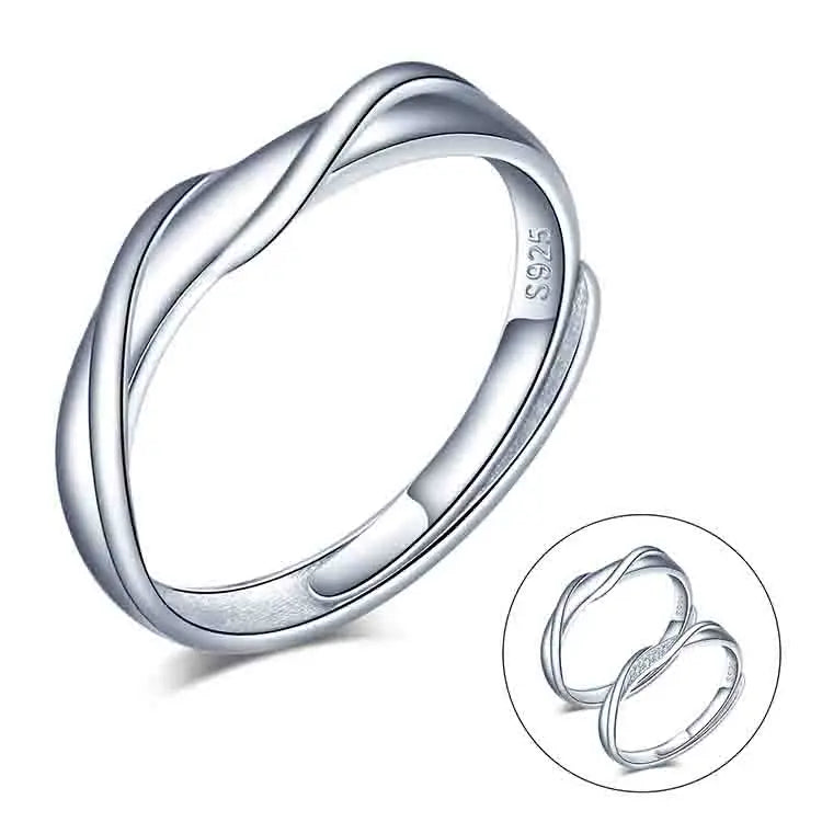 Romantic Men's S925 Sterling Silver Ring Classic Fine Jewelry for Wedding Party or Anniversary Rhodium Plated Gift