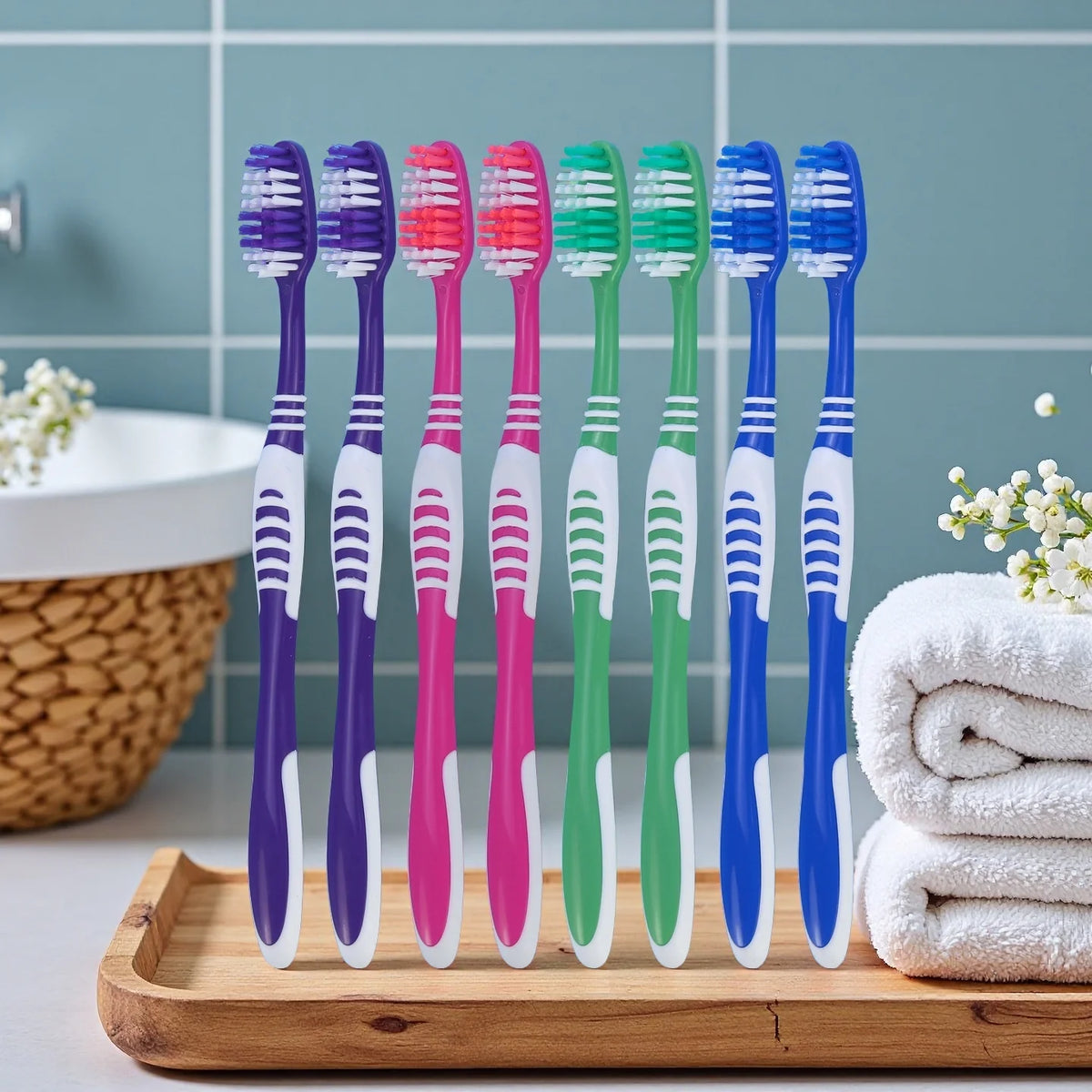 Newday China Dental Supply Custom Good Quality Tooth Brush Adult Soft Nylon Bristle Manual Toothbrush Cepillo De Dientes