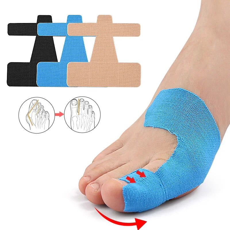 Self-Adhesive Big Toe Bandage for Hallux Valgus-Toe Straightener Tape for Bunion Correction Foot Pain Relief