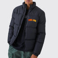 HY Men With the Same Down Jacket Autumn and Winter Thickened Warm Over the Knee Long Hooded Coat