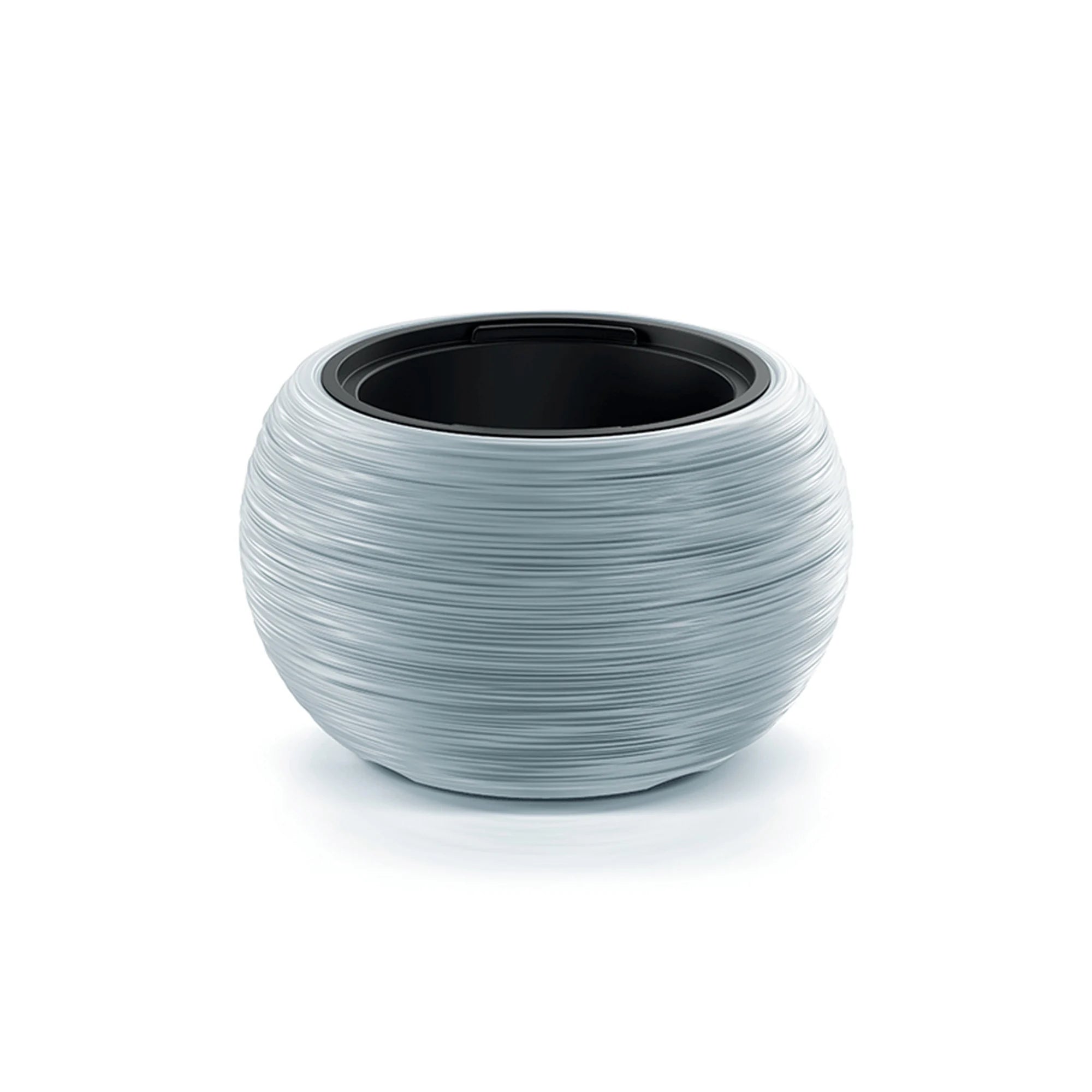 Grey flower pot with reservoir FURU collection 37.8 x 37.8 x 23 cm 8 L capacity.