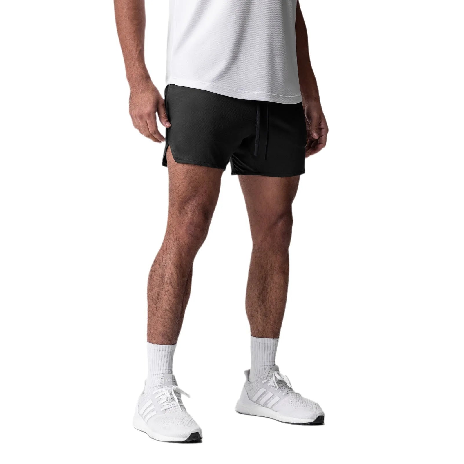 Men's Sports Quick-Dry 3-Inch Shorts Breathable Outdoor Running and Training Fitness Solid Color Basketball Short
