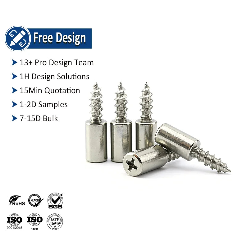 Bookcase Cabinet Self Tapping Screws Shelf Holder 304 Stainless Steel Cross Non-Slip Sleeve and Self-Tapping Screws
