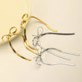Dreamshow Bow Stud Earrings for Women Fashion 18k Gold Plated Waterproof Jewelry Hypoallergenic Stainless Steel Earring
