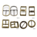 Vintage Luxury Antiqued Brass Metal Ring Slider Buckle Custom Logo Adjustable Conway Buckle Tri-Glide Roller in Zinc Alloy