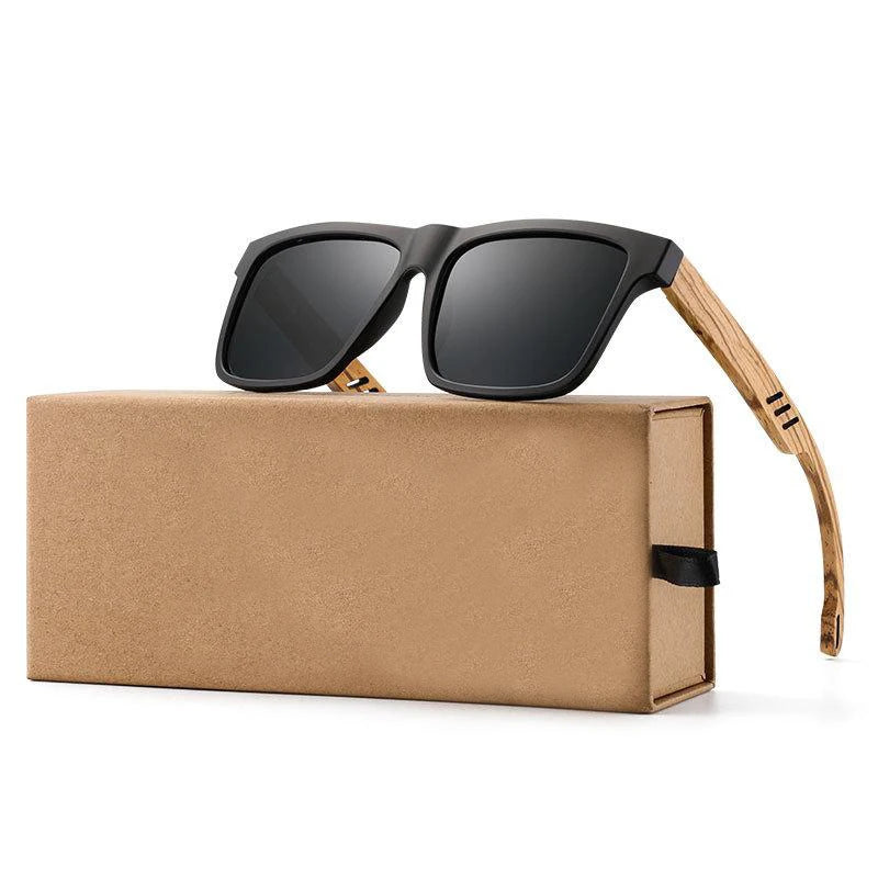 FEROCE Polarizing Personalized Square Retro Mens Men Polarized Bamboo Bulk Wood Cheap Wooden Sunglasses