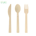 New Eco-Friendly Disposable 170 MM Bamboo Knives Forks and Spoons Cutlery Set