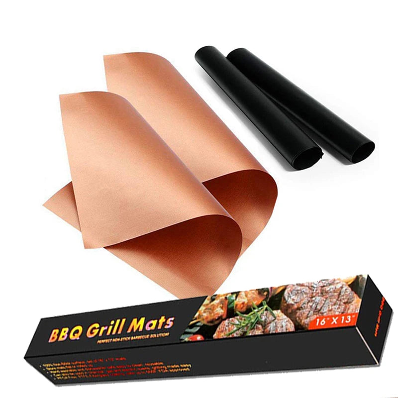 Chuanda Fireproof Charcoal Ptfe Non-stick Bbq Grill Mat Cooking Sheet Oven Liner