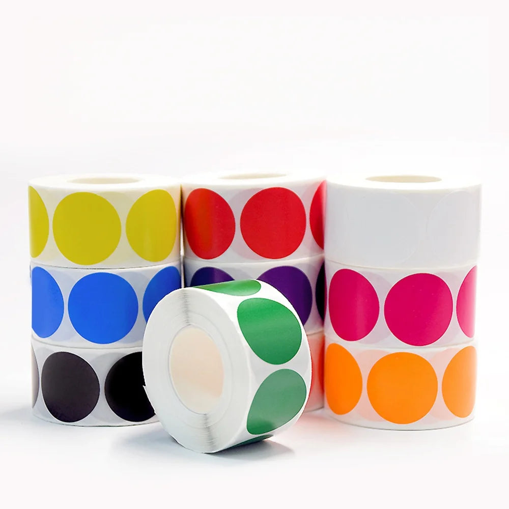 Colored Dot Children's Stickers Letter Gift Packaging Bag Food Bag Sealing Stick Circular Decoration Stickers