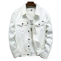 Hong Kong Style Youth White Handsome Street Fashionable Denim Jacket European and American Men's Plus Size Loose Casual Jacket