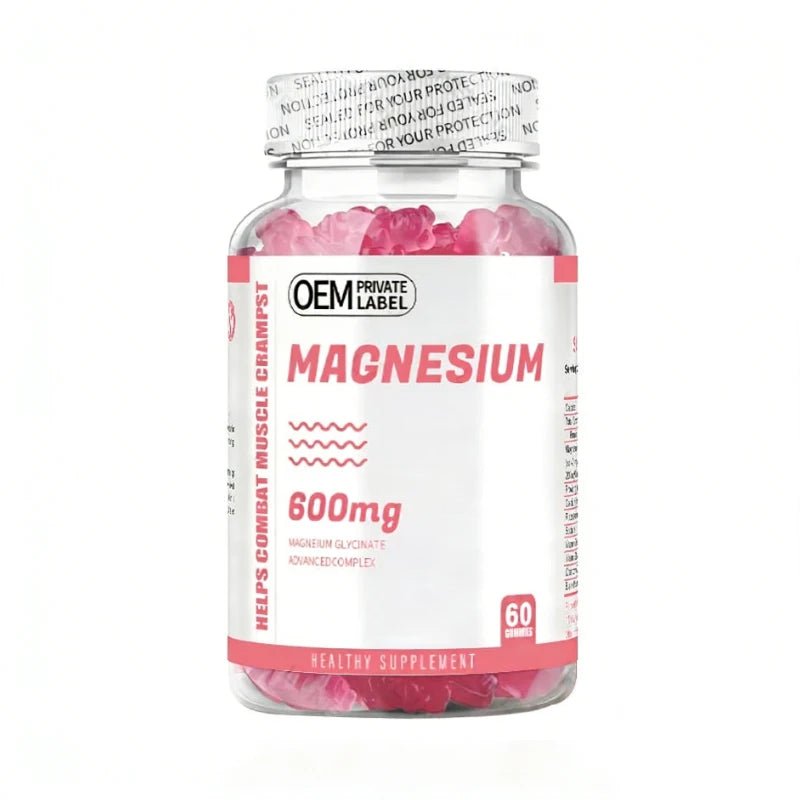 OEM/ODM Magnesium Glycinate Gummies Sugar Free Magnesium Gummies Chewable Magnesium for Sleep Body Support and Relaxation