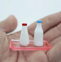 1/6 1/12 Doll House Simulation Miniature Mini Milk Bottle Model Decor