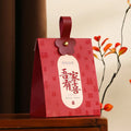 JUXINDA Red High-End Wedding Candy Box Handheld Floral Candy Box Engagement Candy Storage Box Candy Gift Box.