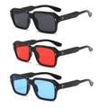 Custom Logo 2025 Vintage Men Women Punk Sun Glasses Clear Ocean Gradient Lens Shades UV400 Rivets Square Sunglasses Men Women