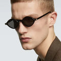 Custom Logo 2025 Trendy Fashion Men Women Irregular Oval Sun Glasses UV400 Small Frame Polygon Sunglasses for Men Women