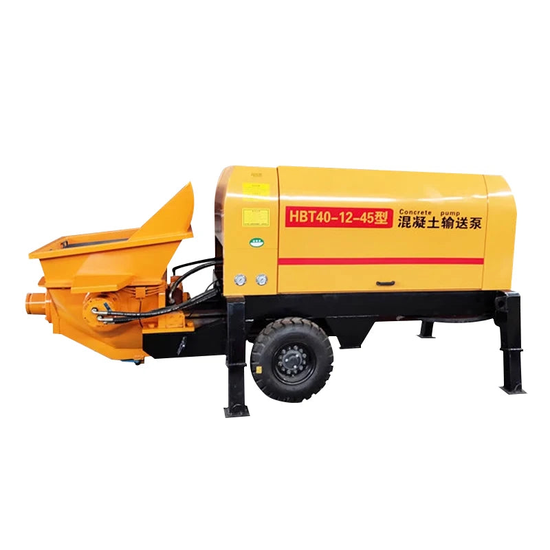 Mini Concrete Pump Standard Concrete Conveying Pump Trailer Pump Diesel Mixing Trailer Pump Trailer Type Concrete Pump