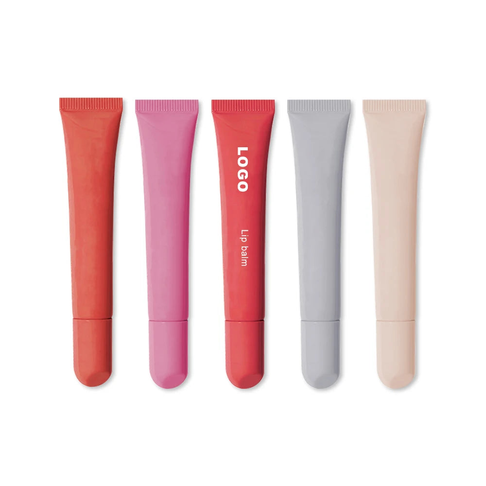 Custom Logo 15ml Peptide Fruity Shimmer Tinted Organic Tinted Best Bulk Vitamin E Personalised Lip Balms