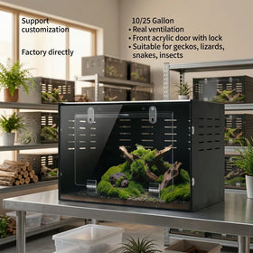Premium 16inch PVC Reptile Habitat Front Opening Doors Escape Proof Flat Packed Ready Stock Fast Reptile Pet Cages & Houses