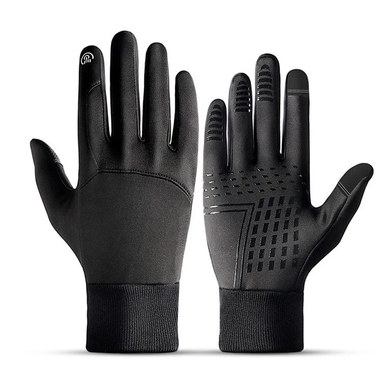 Melenlt New Arrival Touchscreen Running & Cycling Gloves Custom Anti-Slip Silicone Gel Winter Thermal Fleece Lining