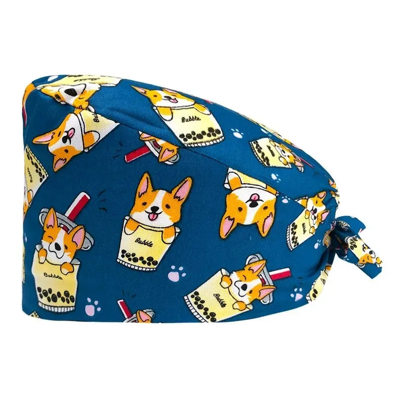 Scrub Caps with Buttons & Sweathand Surgical Caps for Women with Button for Doctor Nurse MegaBDM