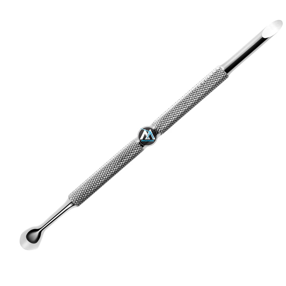 Cuticle Pusher Pro 2 Ends Stainless Steel Manicure Tool Baby Finger Use Wide Jaw Opening Professional Nail Care ISO 13485