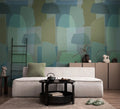 Germany Made Modern Photo Wallpaper Murals Blue Green Beige Non Woven Vinyl Wall Mural for Bedroom Dining Home Decoration Bulk