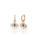 Azuris 925 Sterling Silver Small Evil Eye Earring From Turkey