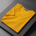 OEM custom logo embroidery printed design solid color men's short-sleeved T-shirt V-neck summer half-sleeve  T-shirt