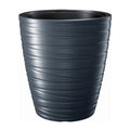 Maze 16L plastic planter with reservoir in anthracite color 29.6 (length) x 29.6 (width) x 32.9 (height) cm