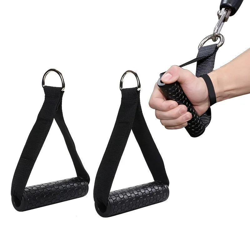 Upgraded Heavy Duty Exercise Fitness Handles Cable Machine Attachments Resistance Bands Handles with Solid ABS Core Grip