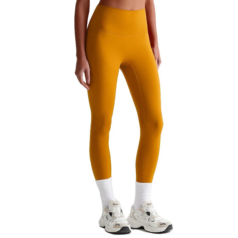 Women's High Quality Sports Leggings Basic Design XL High Waist Workout Gym Pants with Solid Pattern Colorful