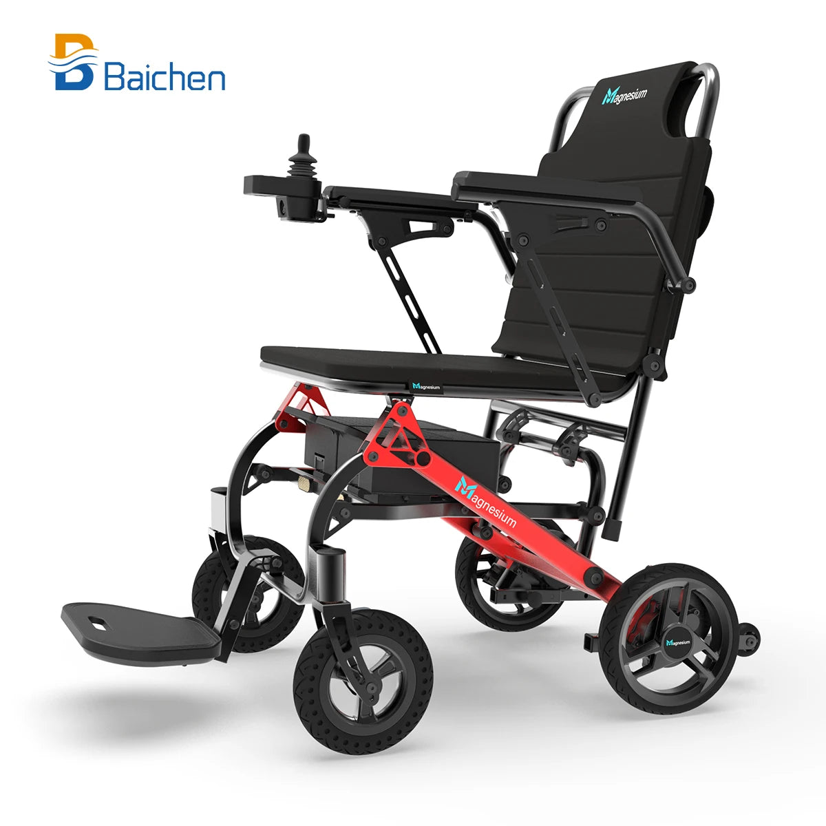2025 Baichen New Style Outdoor Disabled Portable Foldable Lightweight Magnesium Alloy Electric Wheelchair for Disabled