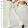 Women's High-Waisted Wide Leg Yoga Pants Quick Dry Active Wear Gym Workout Tights Drawstring Butt Lifting Flared Yoga Leggings