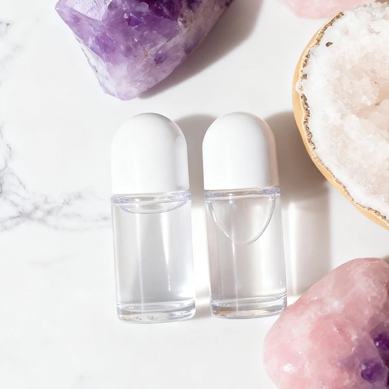 Wholesale Glass 30ML 50ML Large Oil Massage Roll-on Perfume Antiperspirant Applicator Bottle With Roll on Tops